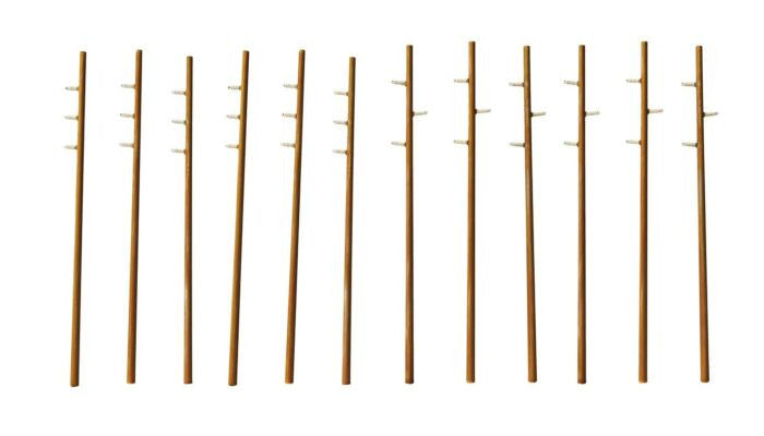 Walthers 933-4173 Intermediate Height Utility Poles Wood package 12 Walthers Cornerstone HO Scale