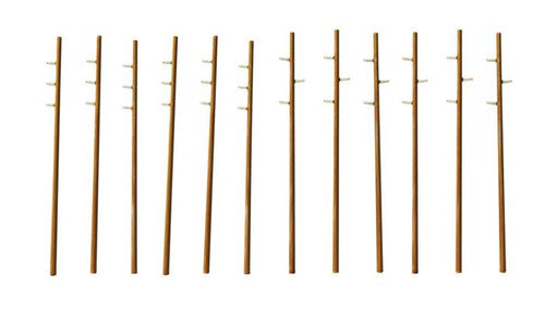 Walthers 933-4173 Intermediate Height Utility Poles Wood package 12 Walthers Cornerstone HO Scale