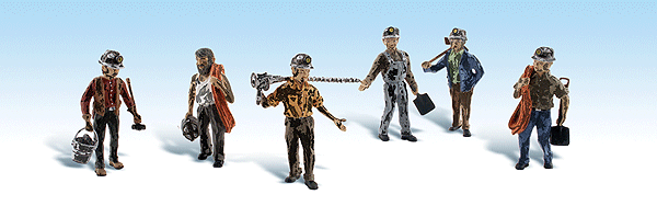 Woodland Scenics 1933 Miners - Scenic Accents(R) -- pkg(6) HO Scale