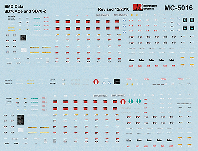 Image for 460-5016 EMD SD70ACe/SD70-2 Data