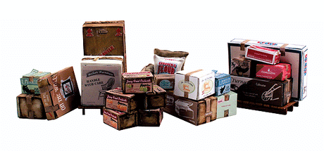 Woodland Scenics 2766 Miscellaneous Freight Crates & Palletized Boxes - Scenic Accents(R) O Scale