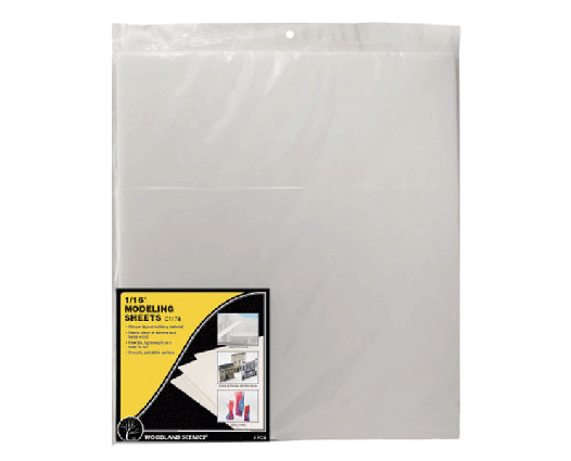 Woodland Scenics 1174 Modeling Sheets - 16 x 18" 40.6 x 45.7cm -- 1/16" .16cm Thick pkg(8) A Scale
