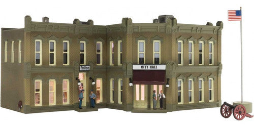 Woodland Scenics 5030 Municipal Building - Built-&-Ready Landmark Structures(R) -- Assembled - 8-3/8 x 5-15/16" 21.2 x 15cm HO Scale