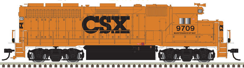 Atlas 150-10004029 GP-40 CSX #9709 (MOW, orange, black) w/ ditch lights DCC & Sound HO Scale