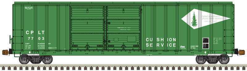 Atlas {50005253} FMC 5077 DD Boxcar CP< Camino Placerville & Lake Tahoe #7722 (Scale=N) Part#150-50005253