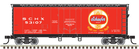 ATLAS 50005653 40' Plug-Door Boxcar - Schaefer #53123 (red, white, gold) N Scale