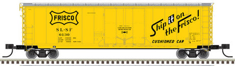 Atlas 50005706 SLSF - St. Louis-San Francisco 6130 (yellow, black, Ship It on Frisco Slogan) 50' GA RBL Plug-Door Boxcar N Scale