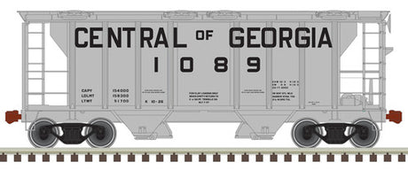ATLAS 50005899 PS-2 Covered Hopper CG Central of Georgia #1089 (gray, black) N Scale