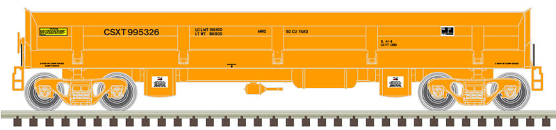 ATLAS Master 50006050 DIFCO Side Dump Car - CSX #913326 (Orange) N Scale