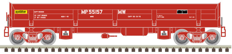 ATLAS Master 50006053 DIFCO Side Dump Car - MP Missouri Pacific #55157 (Boxcar Red) N Scale