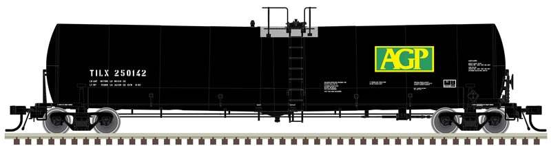Atlas 50006180 Trinity 25,500-Gallon Tank Car 3 Pack - AGP TILX #250149, 250164, 250187 (black, green, yellow) N Scale