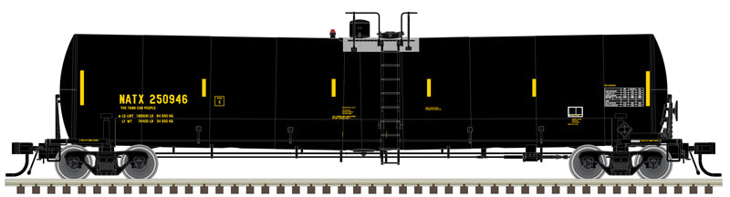 Atlas 50006186 Trinity 25,500-Gallon Tank Car - NATX #250932 (black, yellow UTCK repaint) N Scale