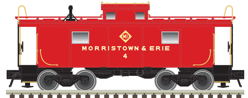 Atlas Master 20007008 NE-6 Caboose - Morristown and Erie #4 (red, white, yellow, red roof) HO Scale