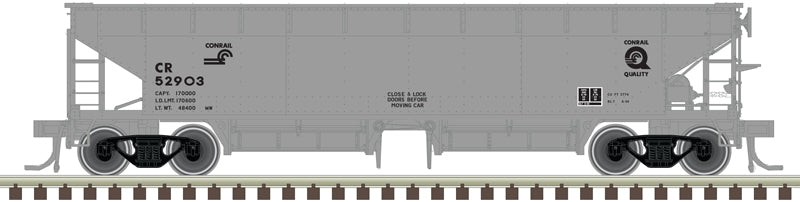 Atlas 50006605 70 Ton Hart Ballast Car - Conrail #52921 (gray, black) N Scale