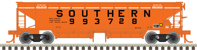 Atlas 50006608 70 Ton Hart Ballast Car - Southern Railway #993627 (orange, black) N Scale