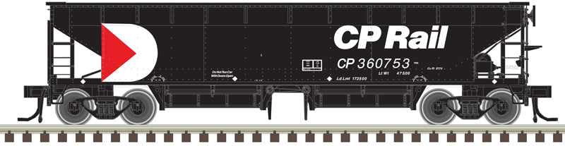 Atlas 50006613 70 Ton Hart Ballast Car - Canadian Pacific #360986 (black, white, red) N Scale