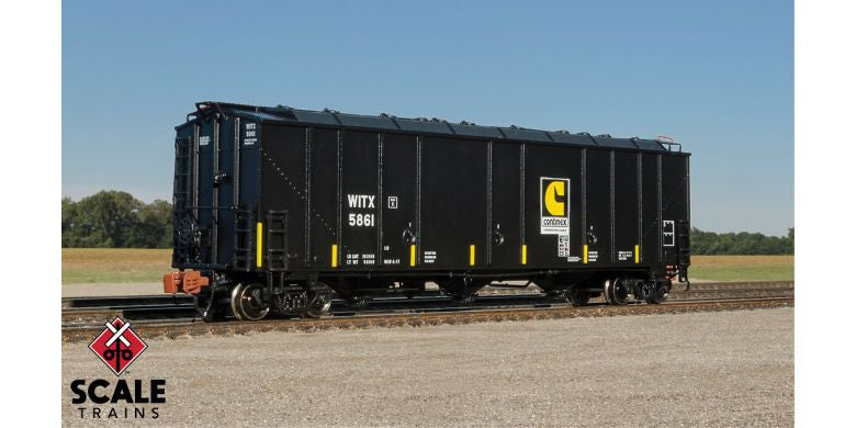 ScaleTrains SXT32114 5750 Carbon Black Covered Hopper, Witco/WITX #5861 N Scale
