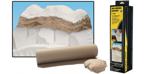 Woodland Scenics 1188 No-News Paper -- 12" x 100' 30.5cm x 30.5m A Scale