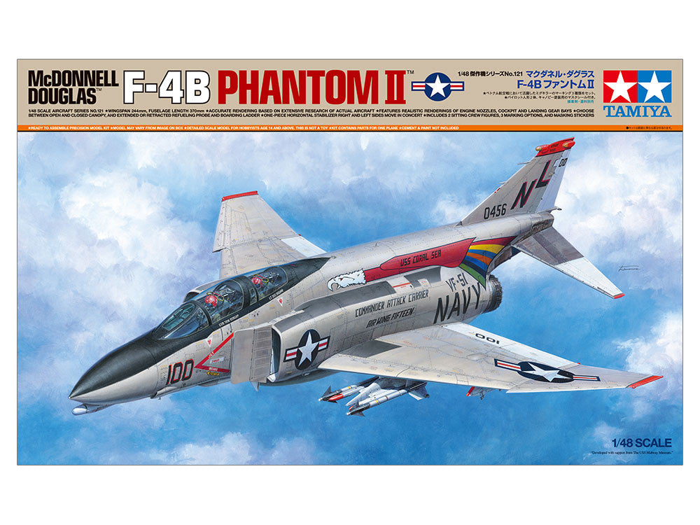 Tamiya 1/48 McDonnell-Douglas F4B Phantom Model Kit - TAM61121