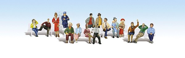 Woodland Scenics 1908 Passengers - Scenic Accents(R) -- pkg(16) HO Scale