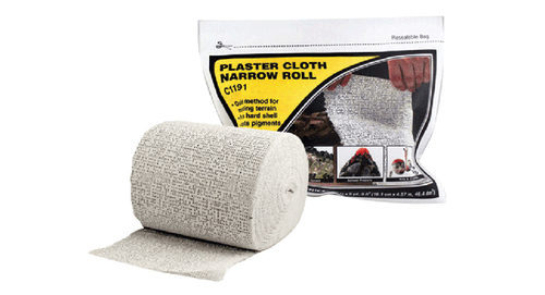 Woodland Scenics 1191 Plaster Cloth -- Narrow Roll - 4" x 15' 5 Sq Ft 10.1cm x 4.6m 464 Sq Cm A Scale