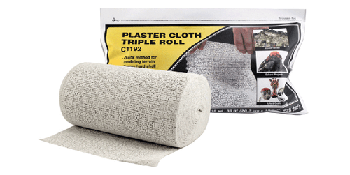 Woodland Scenics 1192 Plaster Cloth -- Triple Roll - 8 x 45" 30 sq ft 20.3 x 114cm 278 sq cm pkg(3) A Scale