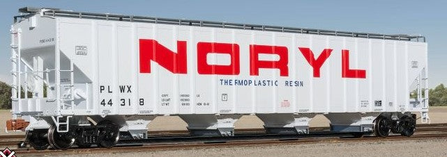 Scaletrains SXT39443 PS 5820 Covered Hopper, Noryl/PLWX/White/Large Red Lettering #44323 HO Scale