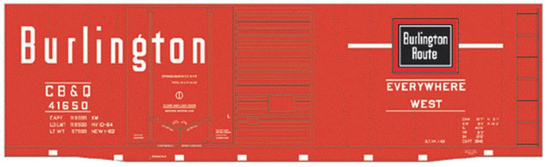 Image for 293-10094 CB&Q 40' Dbl Dr Stl Bxcr