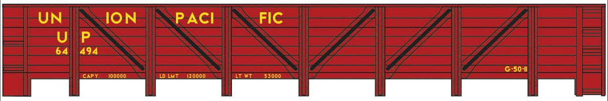 Image for 293-10175 UP 41' Wood Gon Ylw Lettr