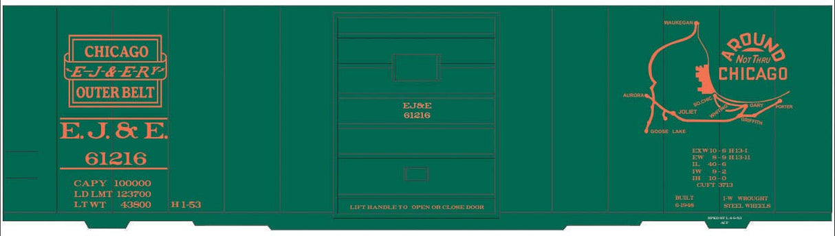 Image for 293-10203 EJ&E 40' Steel Boxcar