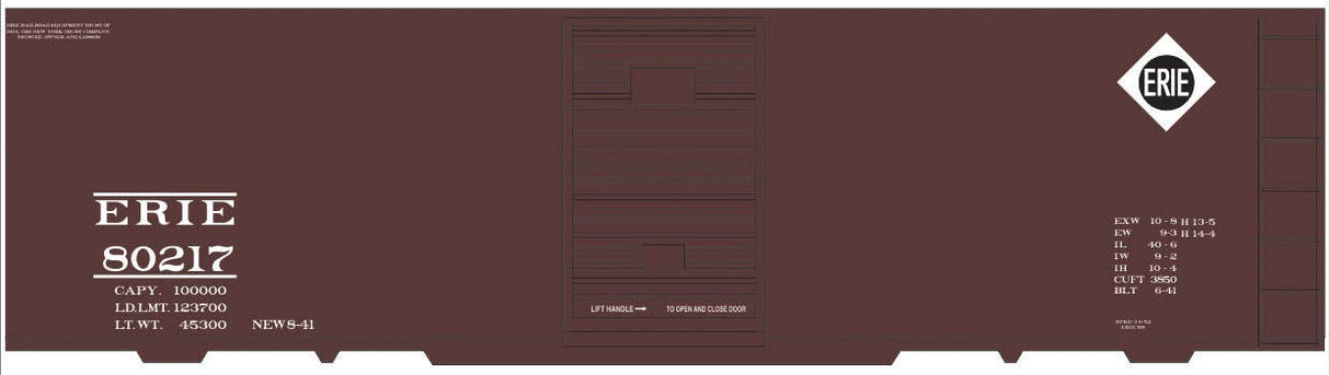 Image for 293-10205 ERIE 40' Steel Boxcar