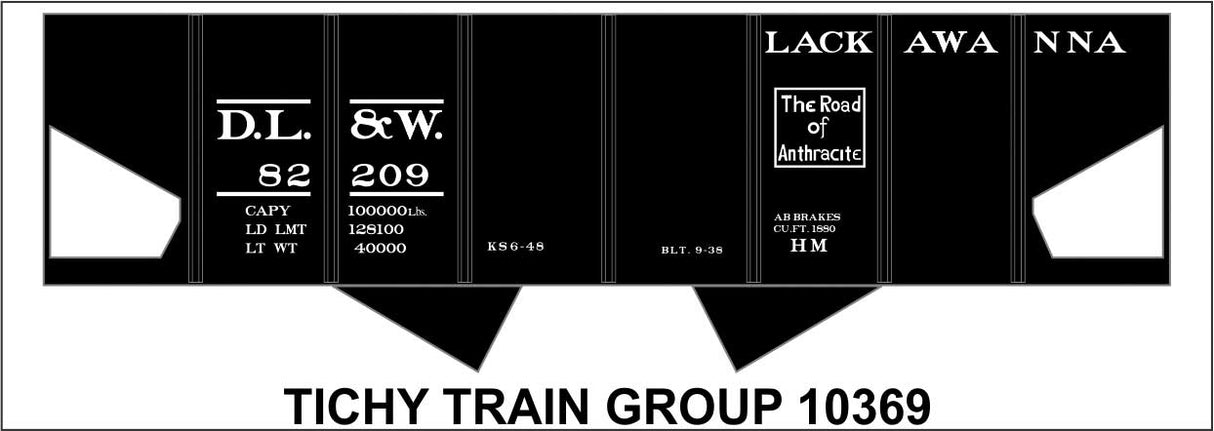 Image for 293-10369 DL&W 2 Bay Stl Hop 82209
