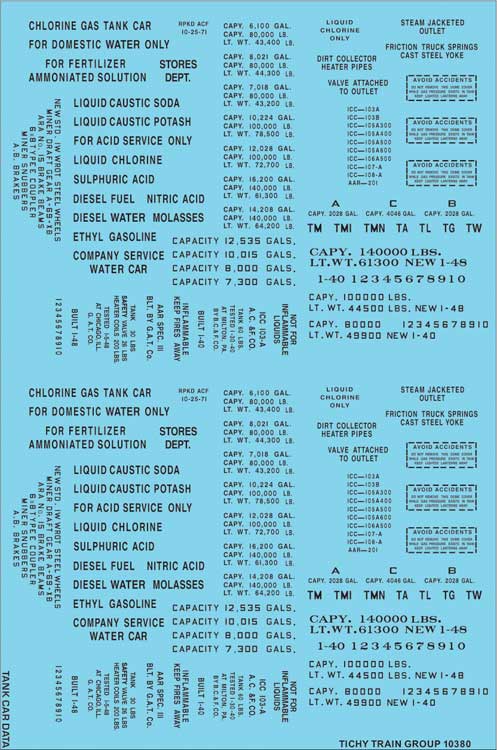 Image for 293-10380 Tank Car Data Black