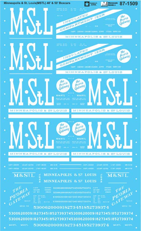 Image for 460-871509 MSTL 40' & 50' Boxcars