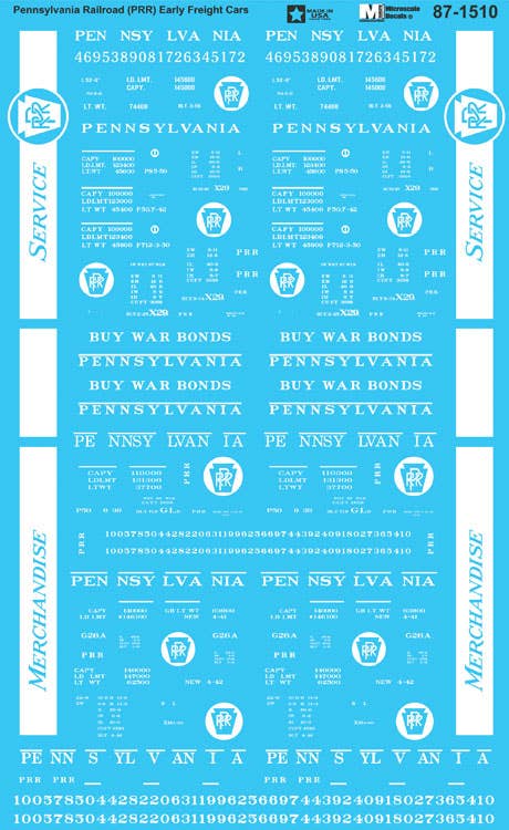 Image for 460-871510 PRR Early Freight Cars