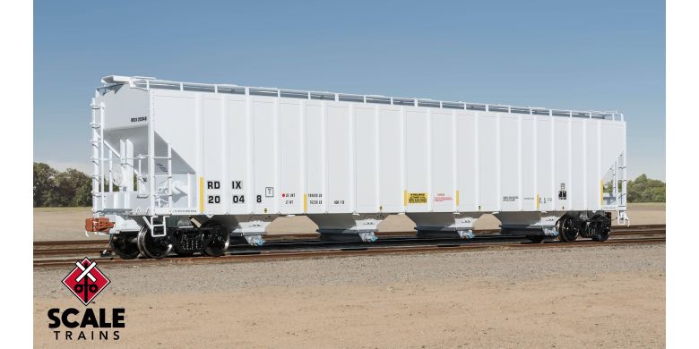 Scaletrains SXT39457 PS 5820 Covered Hopper, Entec Polymers/RDIX/White/Conspicuity Stripes/Miner 289C Outlets #20048 HO Scale