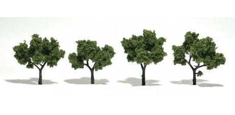 Woodland Scenics 1503 Ready-Made "Realistic Trees" - Deciduous - 2 to 3"  5.1 to 7.6cm pkg(4) -- Light Green A Scale