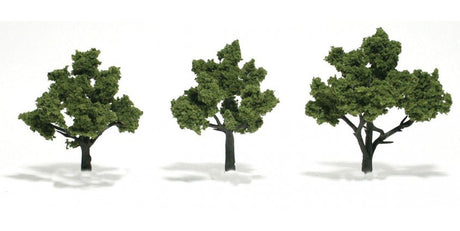 Woodland Scenics 1506 Ready-Made "Realistic Trees" - Deciduous - 3 to 4"  7.6 to 10.2cm pkg(3) -- Light Green A Scale