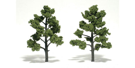Woodland Scenics 1512 Ready-Made "Realistic Trees" - Deciduous - 5 to 6"  12.7 to 15.2cm pkg(2) -- Light Green A Scale