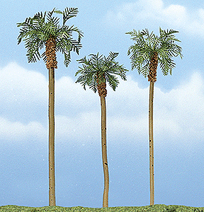 Woodland Scenics 1617 Ready Made Premium Trees(TM) -- Royal Palm - 1 Each: 4-5/8, 3-1/2 & 4"  11.7, 8.9 & 10.2cm A Scale