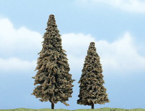 Woodland Scenics 1625 Ready Made Premium Trees(TM) -- Conifer - 3-4"  7.6-10.2cm pkg(2) A Scale