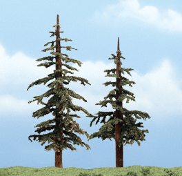 Woodland Scenics 1627 Ready Made Premium Trees(TM) -- Lodgepole Pines - 4 to 5"  10.2 to 12.7cm pkg(2) A Scale