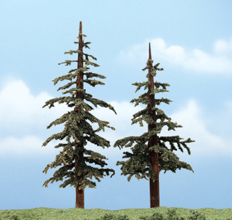 Woodland Scenics 1628 Ready Made Premium Trees(TM) -- Lodgepole Pines - 5 to 6" 12.7 to 15.2cm pkg(2) A Scale