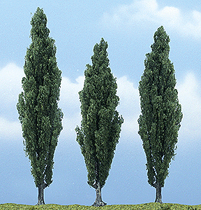 Woodland Scenics 1611 Ready Made Premium Trees(TM) - Deciduous -- Poplar - 1 Each; 3-1/2, 4 & 4-1/2" 8.9, 10.2 & 11.4cm A Scale