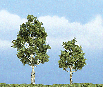 Woodland Scenics 1612 Ready Made Premium Trees(TM) - Deciduous -- Aspen - 1 Each: 2-1/4 & 2-3/4" 5.7 & 7cm A Scale