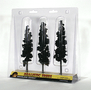 Woodland Scenics 1562 Ready Made Realistic Trees(TM) - Pines -- Conifer Green - 6 to 7"  15.2 to 17.8cm pkg(3) A Scale