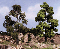 Woodland Scenics 1112 Realistic Trees Kits(TM) - Green Deciduous -- Medium Green - 3 to 7" 7.6 to 17.8cm Tall pkg(6) A Scale