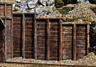 Woodland Scenics 1158 Retaining Walls pkg(6; Unpainted Hydrocal(R) Castings) -- Concrete N Scale