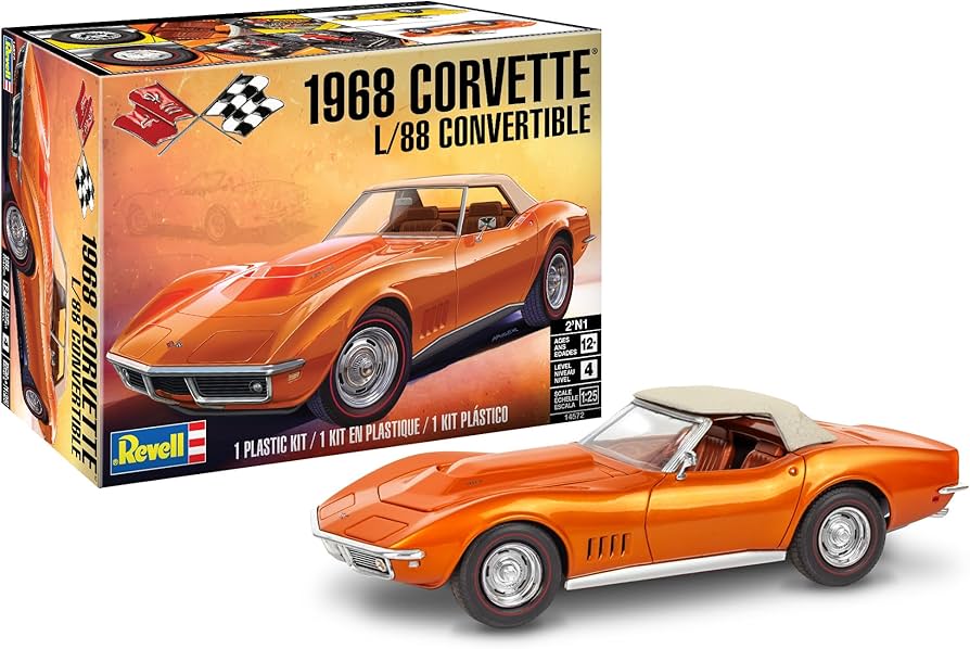 Revell 14572 1968 Corvette L-88 Roadster Kit 1:25 Scale
