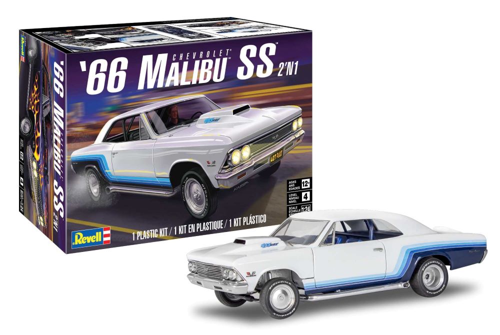 Revell 4520 1966 Chevy Malibu SS 2n1 Kit 1:24 Scale